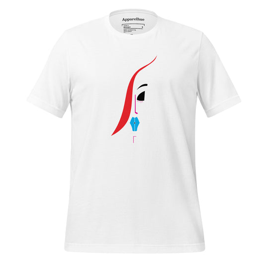 Beautiful Face Print, Modern Art Print Shirt, Minimalist Abstract Tee