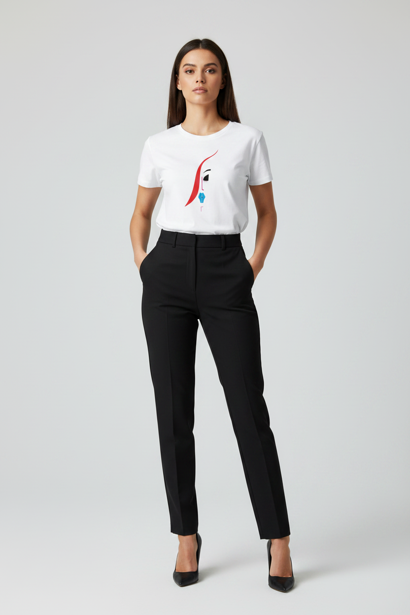 Unique Face Illustration Tee