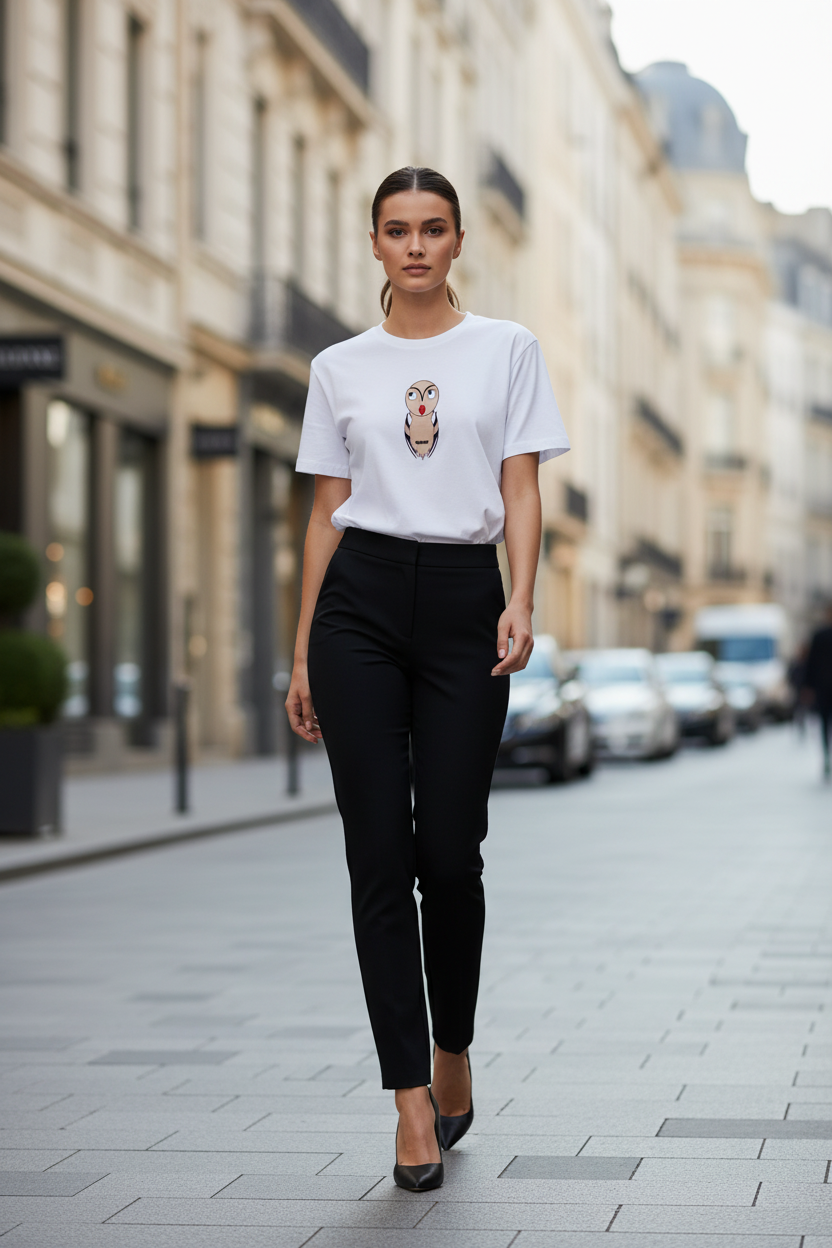 Artistic Owl Illustration Shirt