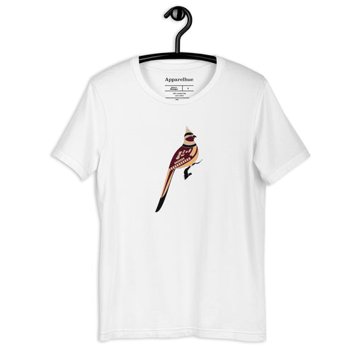 artistic bird print tee unisex fashion shirt