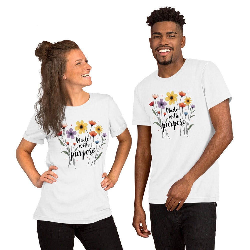 white unisex purpose message t shirt