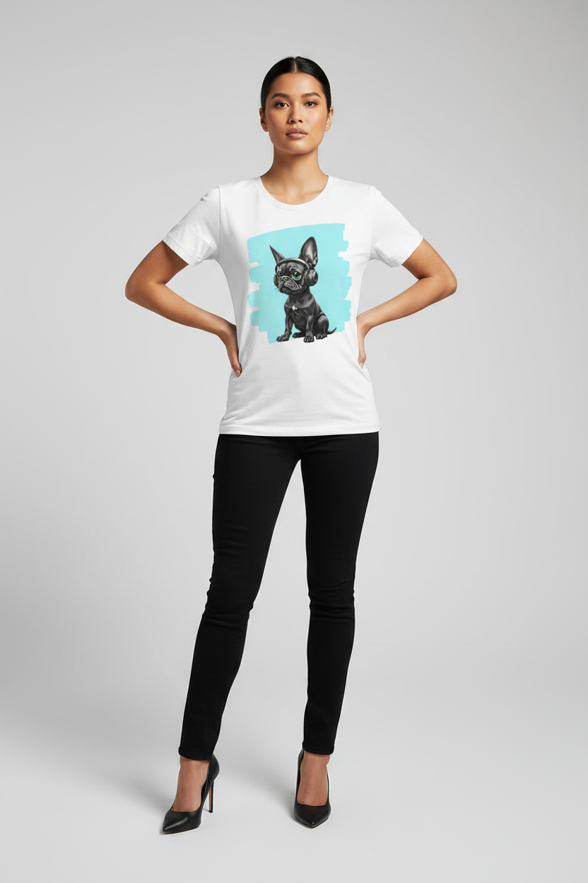 Earphones French Bulldog Tee