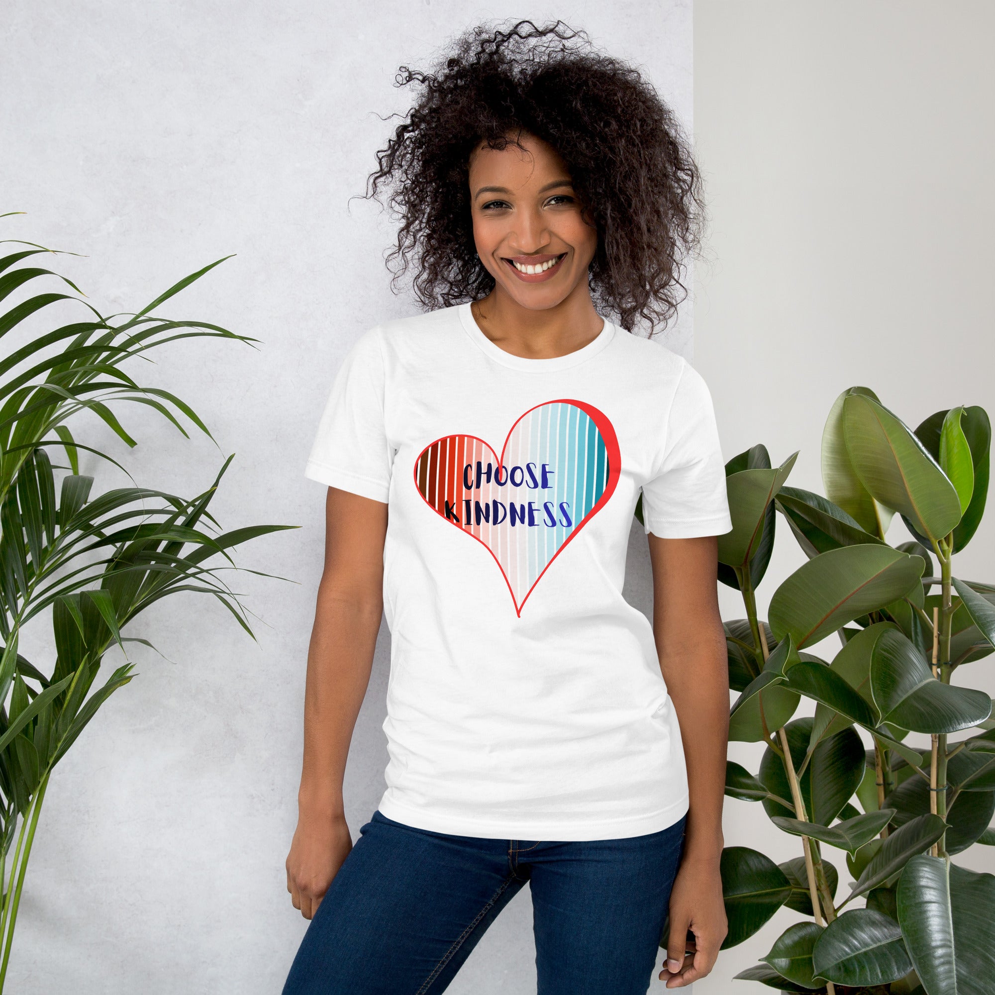 Choose Kindness unisex cotton shirt flat lay