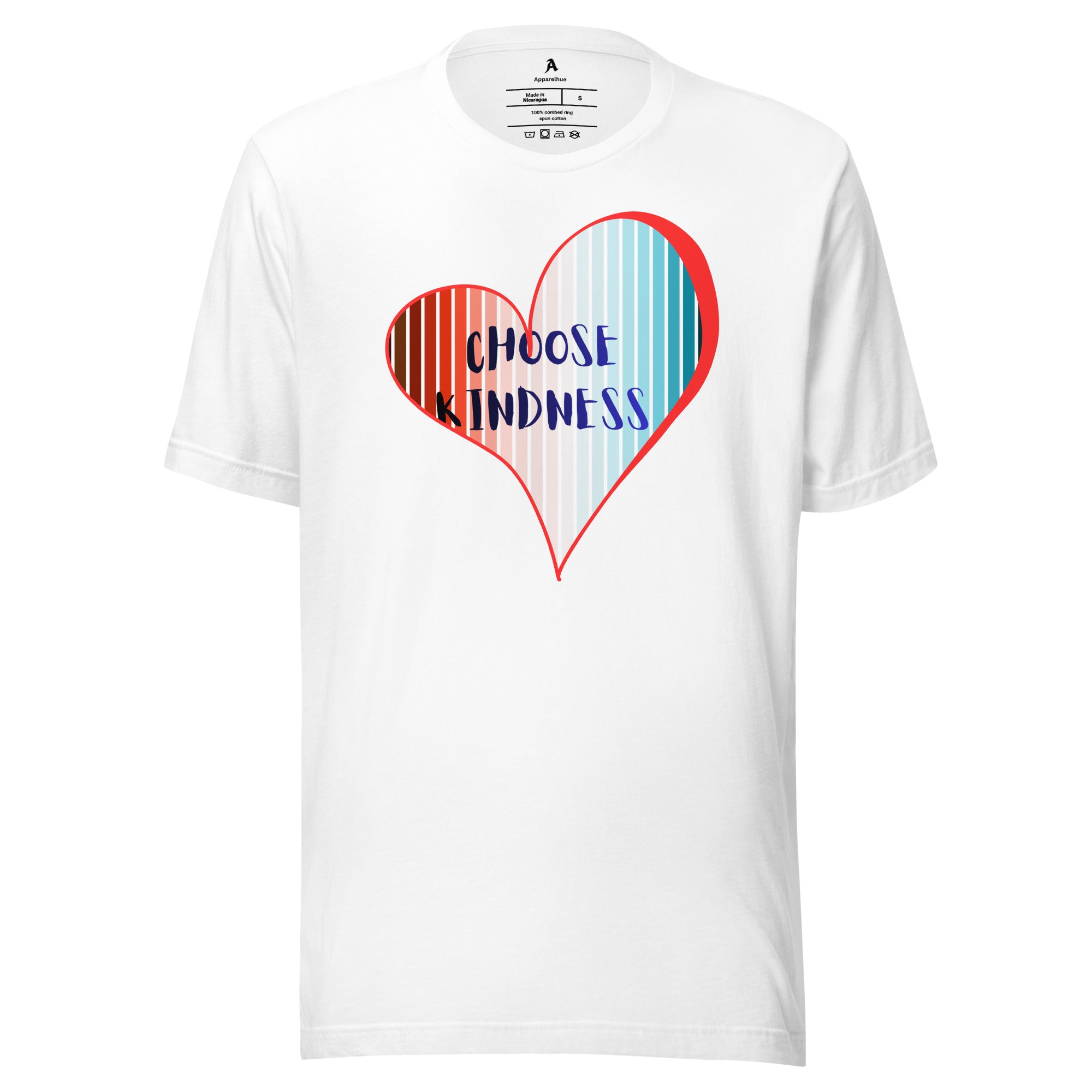 Minimalist Choose Kindness typography tee close up