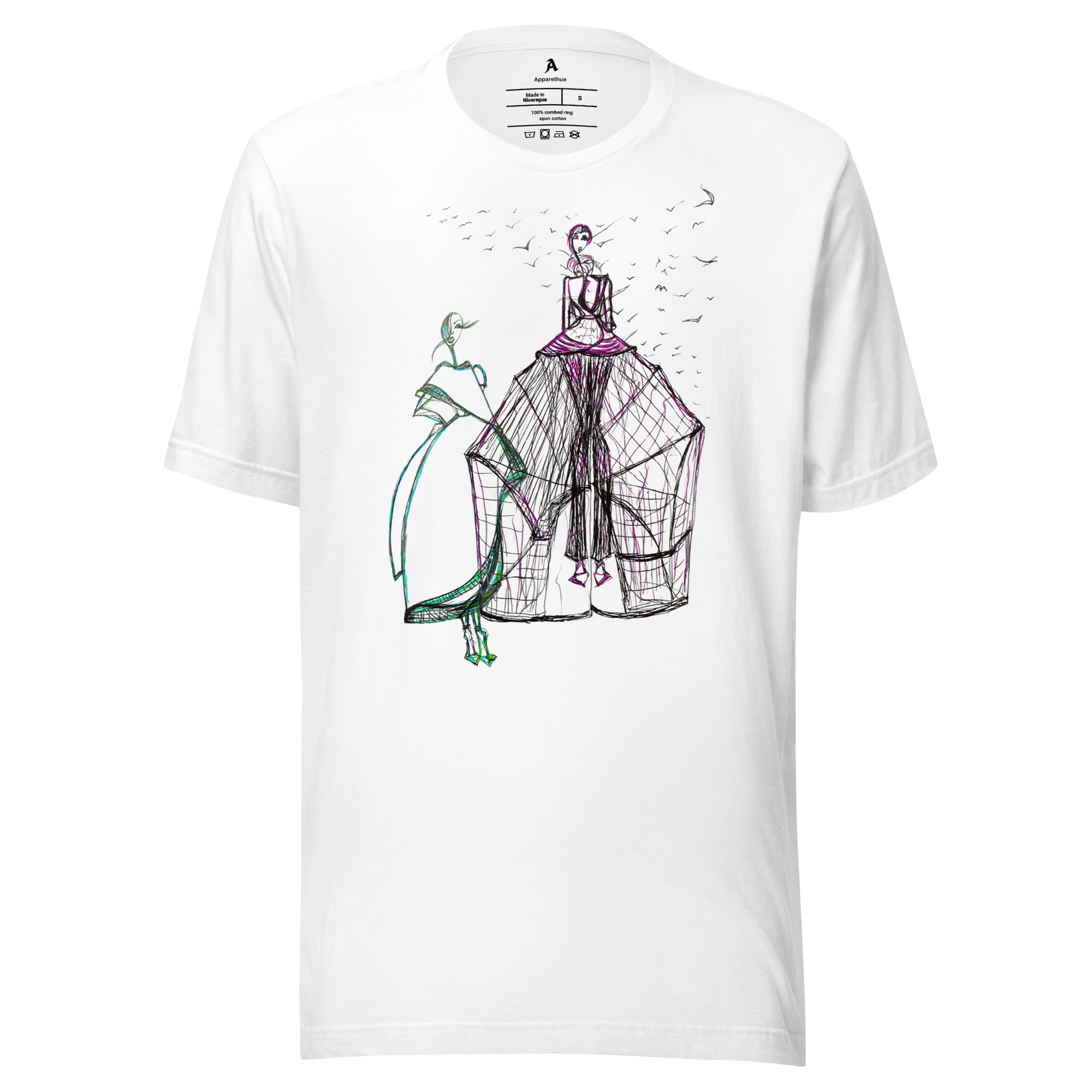 artistic sketch t shirt elegant figure design