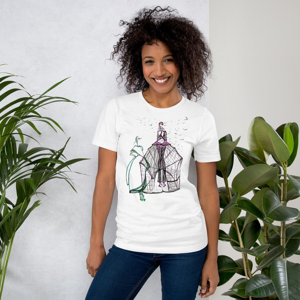 creative abstract t shirt front view
