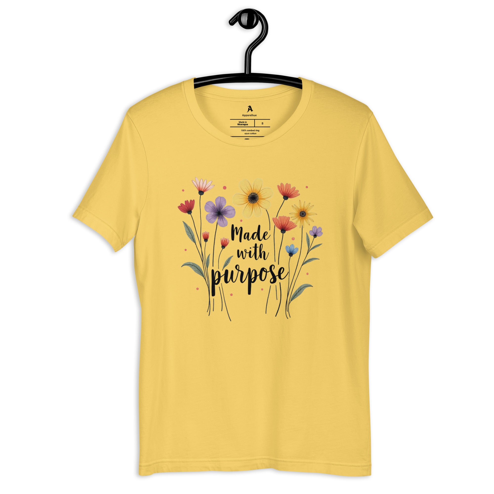 artistic floral inspirational apparel tee